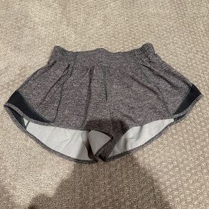 Lululemon grey hotty hot shorts size 4